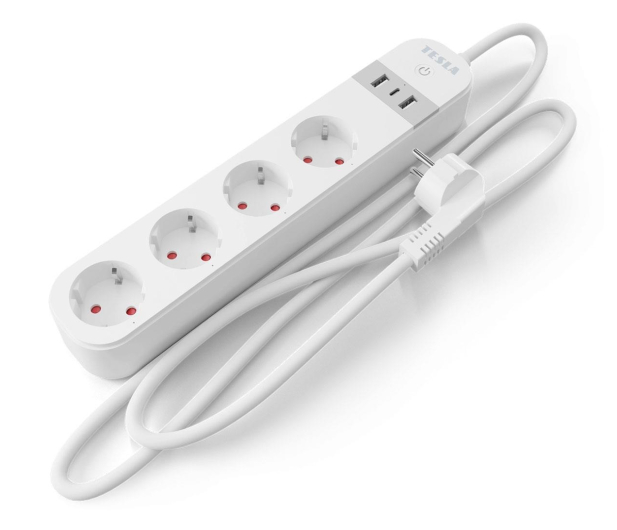 TESLA Inteligentna listwa zasilająca PS300 2x USB-A 1x USB-C TSL-SPL-SPS300 - 1263753 - zdjęcie